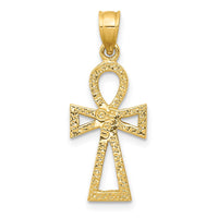 14k Ankh Cross Charm-D42