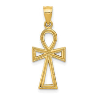 14k Ankh Cross Charm-D42