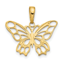 14K Butterfly Cut-out Pendant-D4202