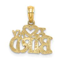 14K I HEART MY BIRD Charm-D4209