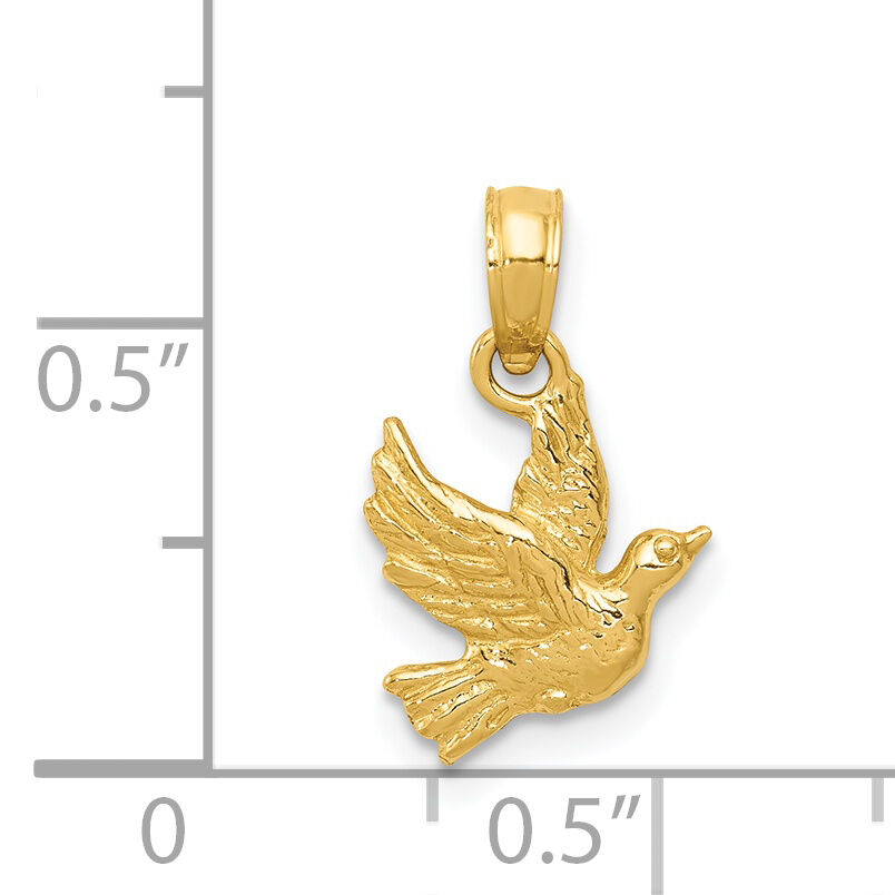 14K Flying Dove Pendant-D4210