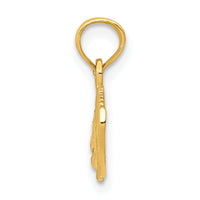 14K Textured Alligator Pendant-D4214