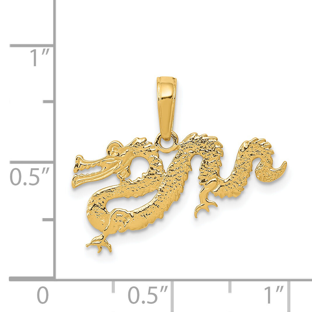14K Dragon Pendant-D4216