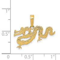 14K Dragon Pendant-D4216