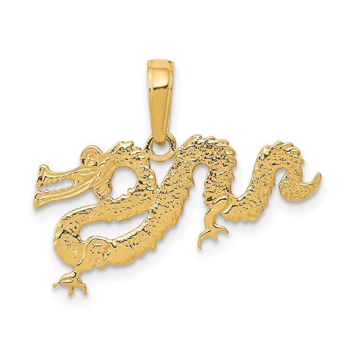 14K Dragon Pendant-D4216