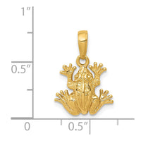 14K 2-D Frog Pendant-D4217