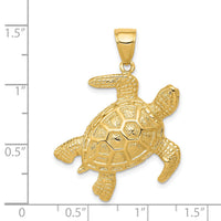 14K Sea Turtle Pendant-D4221