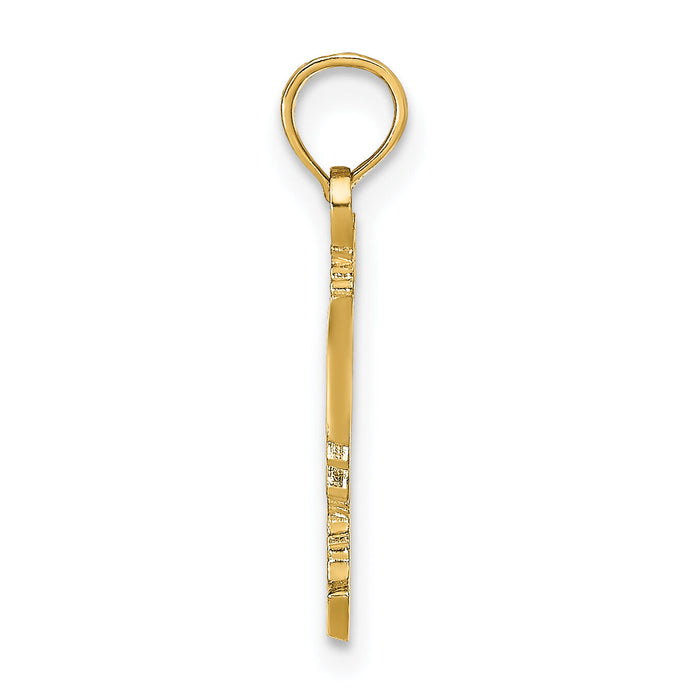14K Rooster Pendant-D4222