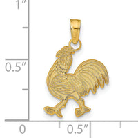 14K Rooster Pendant-D4222