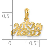 14K I HEART HORSES Charm-D4224