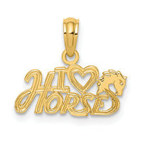 14K I HEART HORSES Charm-D4224