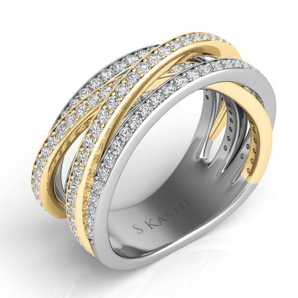 Yellow & White Gold Diamond Fashion Ring