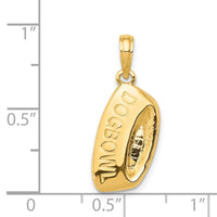 14K Dog Bowl Pendant-D4228