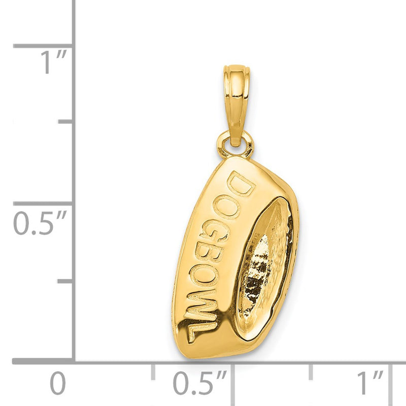 14K Dog Bowl Pendant-D4228