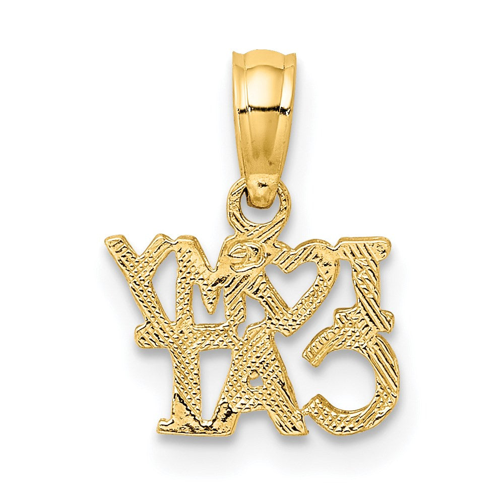 14k I HEART MY CAT Charm-D4233