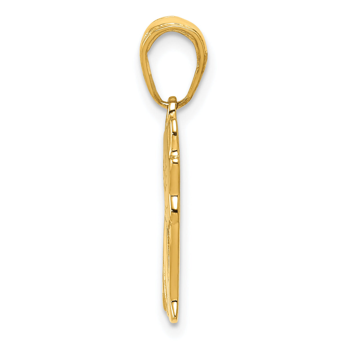 14K Sitting Cat Pendant-D4239