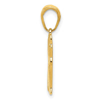 14K Sitting Cat Pendant-D4239