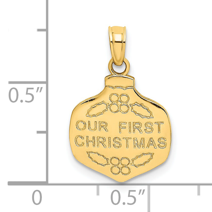 14K Our First Christmas Ornament Charm-D4242