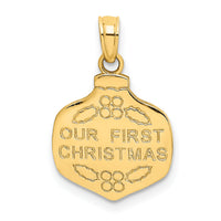 14K Our First Christmas Ornament Charm-D4242