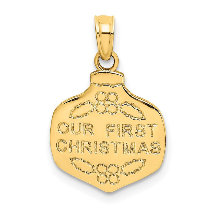 14K Our First Christmas Ornament Charm-D4242