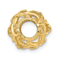 14K 3-D Cut-out Flower Barrel Slide Charm-D4248