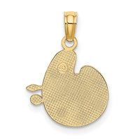14K Paint Pallet and Brushes Charm-D4256