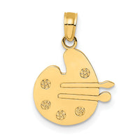 14K Paint Pallet and Brushes Charm-D4256