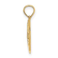 14K Comedy/Tragedy Charm-D4259