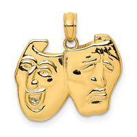 14K Comedy/Tragedy Charm-D4259