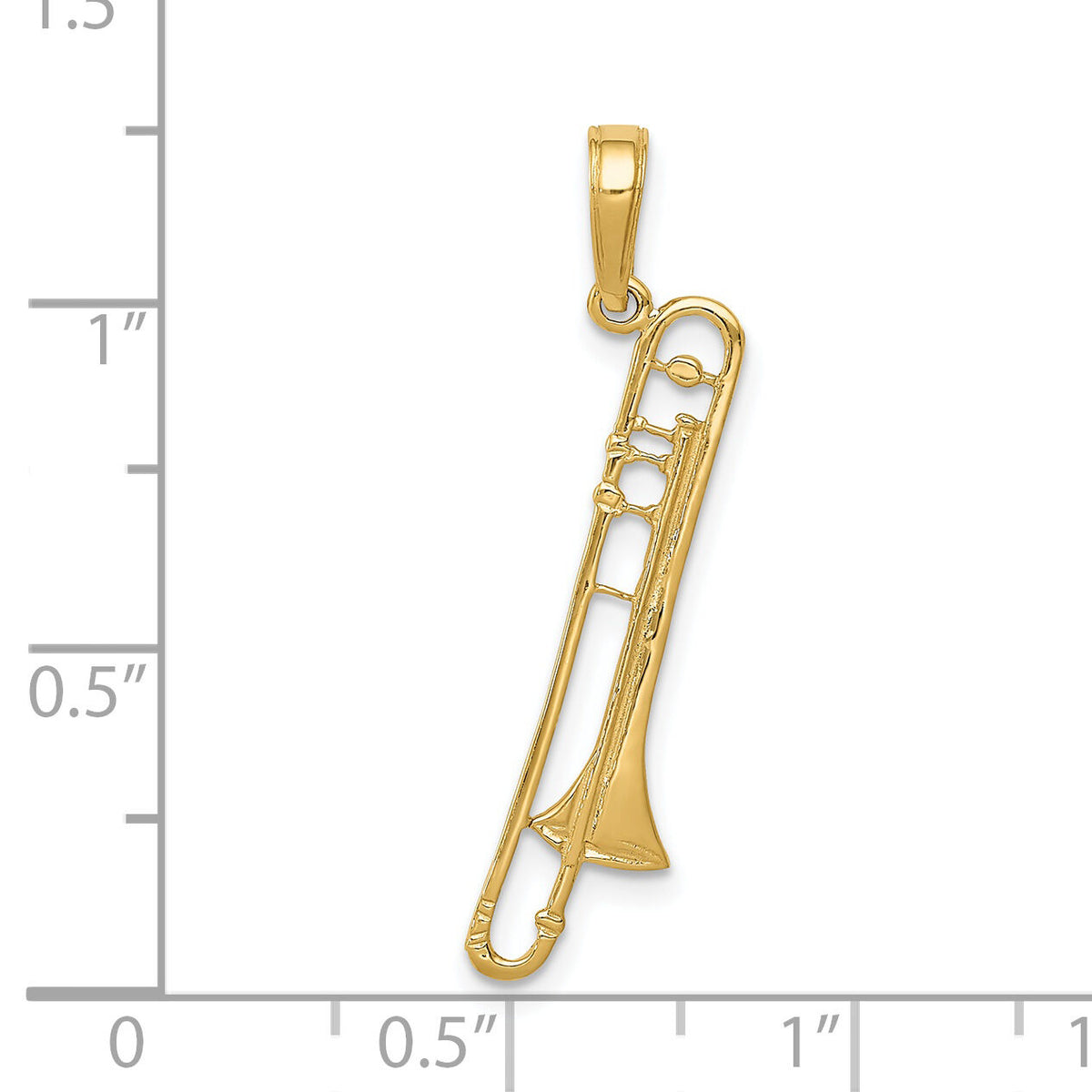 14K Trombone Pendant-D4262