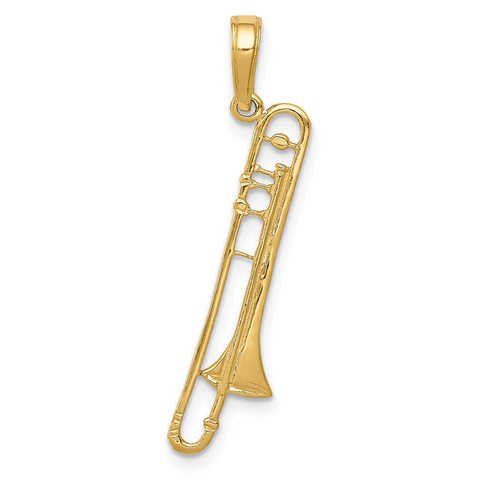 14K Trombone Pendant-D4262