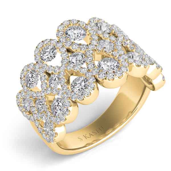 Yellow Gold Diamond Fashion Ring