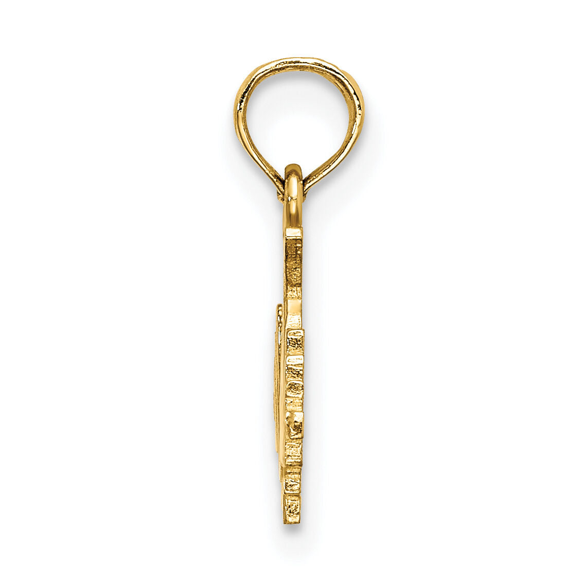 14K Hand Holding Barbell Charm-D4266
