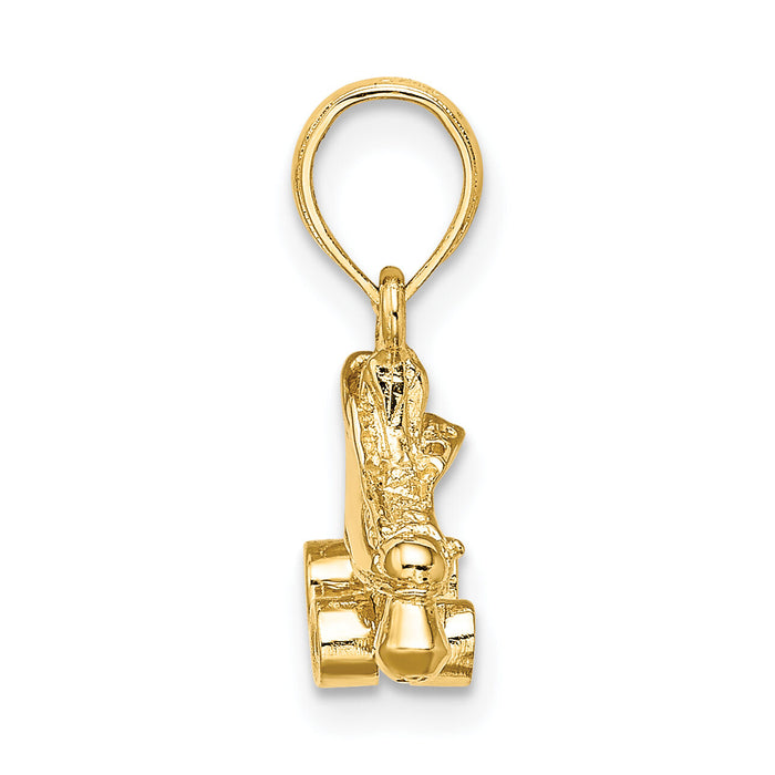 14K 3-D Roller Skate Charm-D4267
