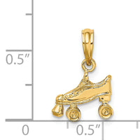 14K 3-D Roller Skate Charm-D4267
