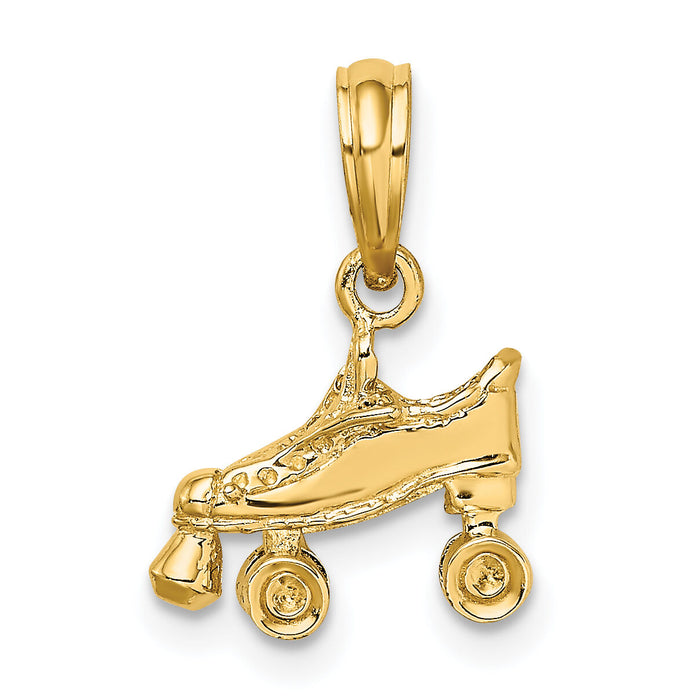 14K 3-D Roller Skate Charm-D4267