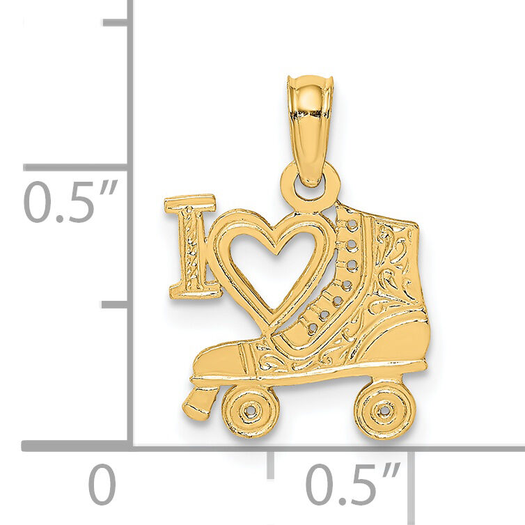 14K I HEART w/Roller Skate Charm-D4268