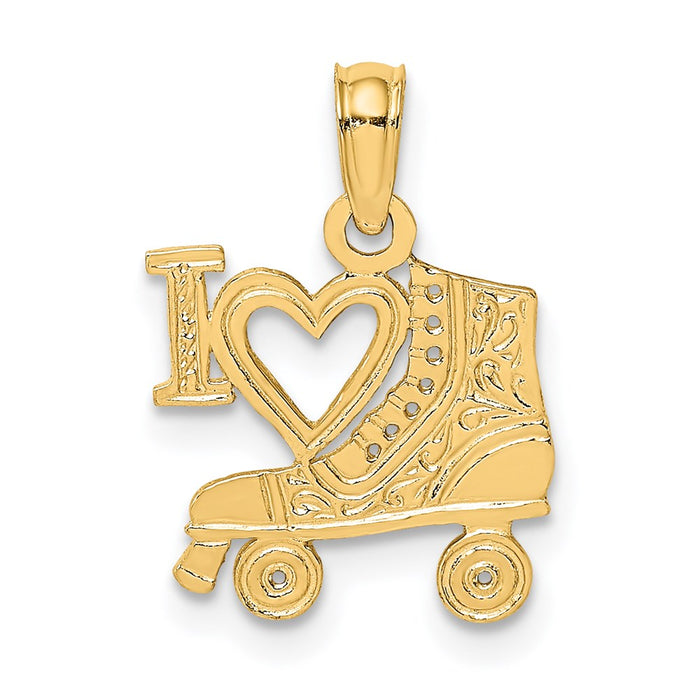 14K I HEART w/Roller Skate Charm-D4268