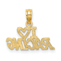 14K I HEART RACING Charm-D4269