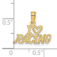 14K I HEART RACING Charm-D4269