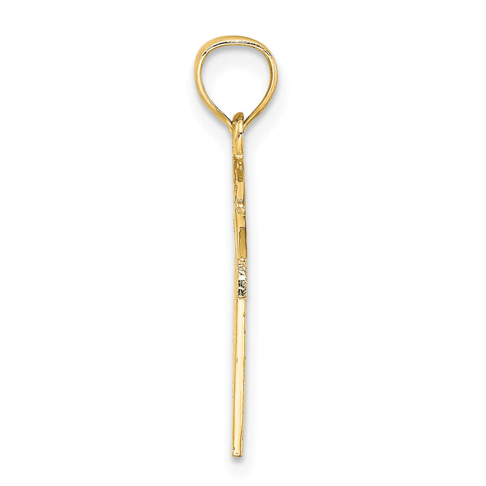 14K SWIMMER In Frame Charm-D4271