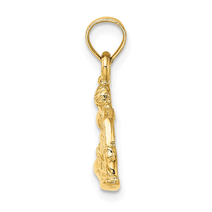 14K Snowboarder Charm-D4275