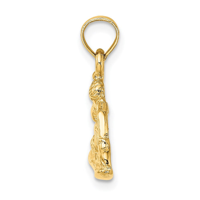14K Snowboarder Charm-D4275