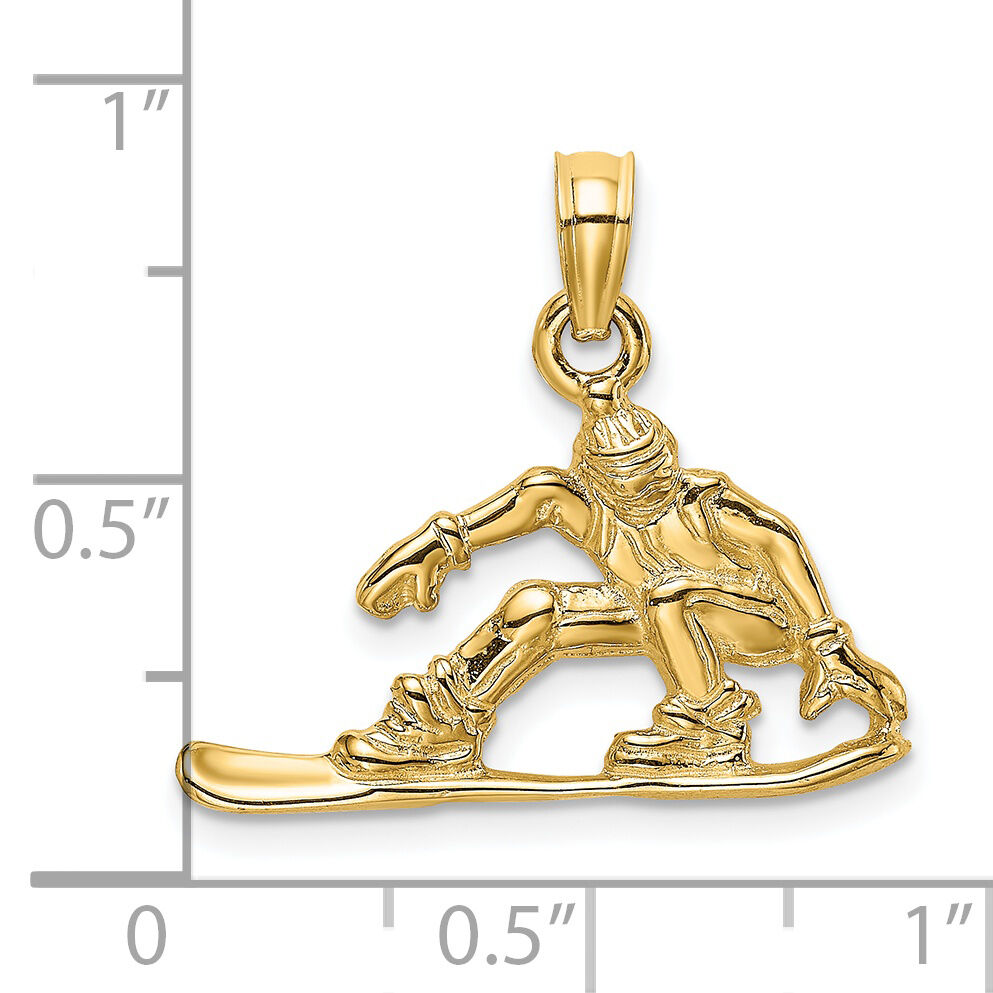 14K Snowboarder Charm-D4275
