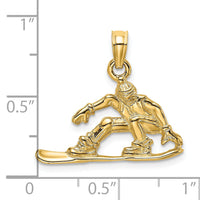 14K Snowboarder Charm-D4275