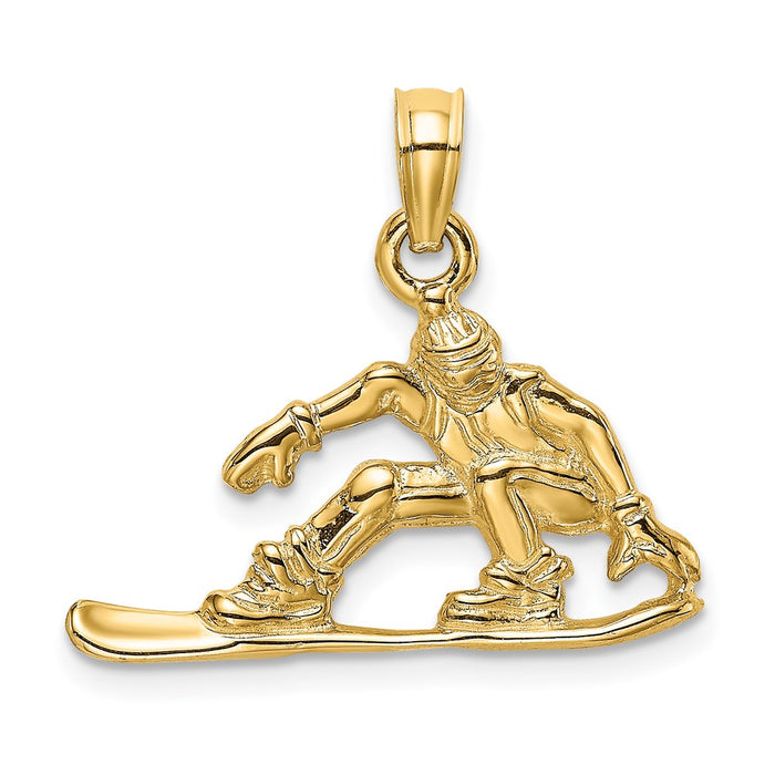 14K Snowboarder Charm-D4275