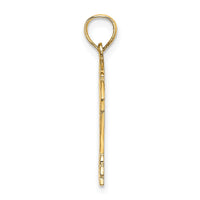 14K Hockey Story Framed Charm-D4277