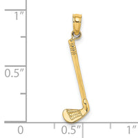 14K 3-D Club Charm-D4280