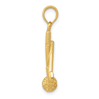 14K 3-D Clubs and Ball Pendant-D4281