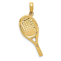 14K 3-D Racquetball Pendant-D4285